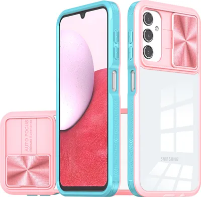Produktbild von Hülle für Samsung Galaxy A05S Transparent TPU Bumper Schutzhülle mit Schiebe Kamera Schutz Pink