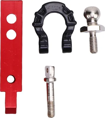 Produktbild von RC -Autoanhänger -Haken für 4107 MK07 Multifunktional Hochfestigkeitslegierung 1/8 1/10 Model Tow Hitch rot mit schwarzer Knopf