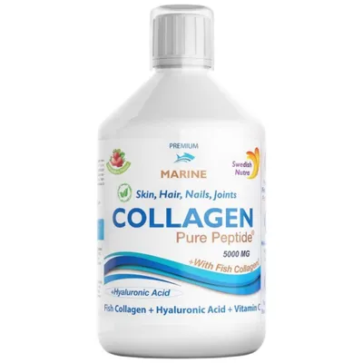 Immagine prodotto di Collagene di pesce Swedish Nutra 5.000 mg | Con acido ialuronico + vitamina C