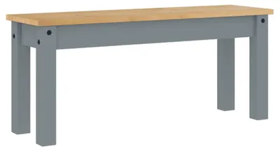 Produktbild von vidaXL Essbank PANAMA Grau 105x30x45 cm Massivholz Kiefer