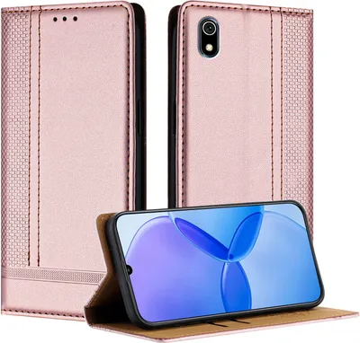 Obrázek produktu pro Pouzdro pro Xiaomi Redmi 7A kožené flipové pouzdro s funkcí stojánku Růžový