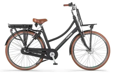 Productafbeelding van Tomos EB 15 - Elektrische Fiets - 28 inch - 250W motor - Actieradius tot 140 km - 3 versnellingen - 626Wh accu - Lage instap - Zwart Mat