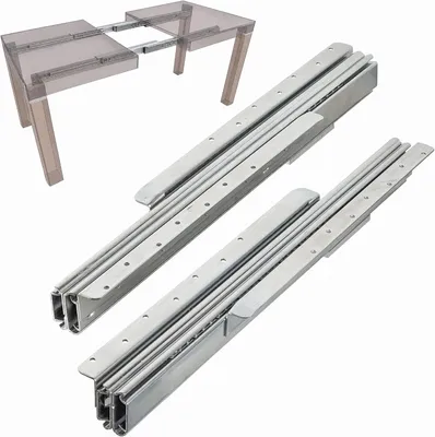 Produktbild von Brückmann PRO Tischauszug 53/158 cm, Auszugsschiene für Tische mit geteilter Zarge
