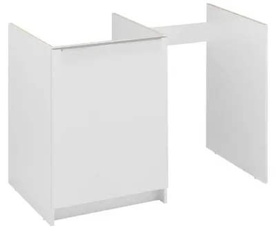 Image de Meuble bas kitchenette 120cm CLASSIK 1 porte avec niche pour réfrigérateur - MODERNA - ABCE120D05