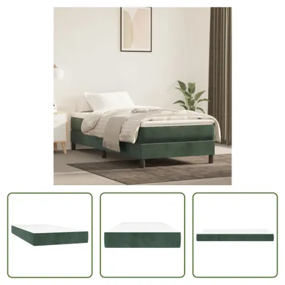 Produktbild von The Living Store Taschenfederkernmatratze Dunkelgrün 90x200x20 cm Samt