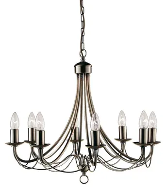 Immagine prodotto di Plafoniera, ottone antico, H 100 cm, MAYPOLE