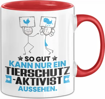 Produktbild von Tierschutzaktivist Geschenk Tasse So Gut Kann Nur Ein Tierschutzaktivist Aussehen Geschenkidee Kaffee-Becher (Rot)