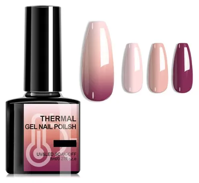 Image de Vernis gel UV pour ongles, change de couleur, rose, 8 ml, thermochromique, pour lampe UV/LED