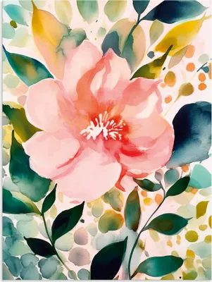 Produktbild von ARTland Wandbild Alu für Innen & Outdoor Tropischer Hibiskus Abstrakt Größe: 90x120 cm