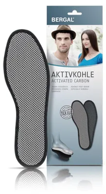 Produktbild von 3 Paar Bergal Aktivkohle Einlegesohle Sommer Sohle Textilgewebe Gr. 36-48 Luftzirkulation, Schuhgröße:37 EU