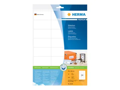 Immagine prodotto di HERMA Etichette Premium A4 carta bianca 70x36 mm 240 pz.