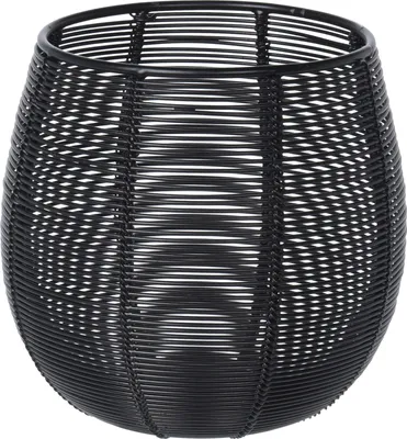 Produktbild von Teelichthalter aus Metall, schwarz, Ø 12 cm