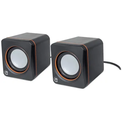 Produktbild von Manhattan 2600 PC-Lautsprecher, USB, Stereo 2.0, 6 W, Schwarz