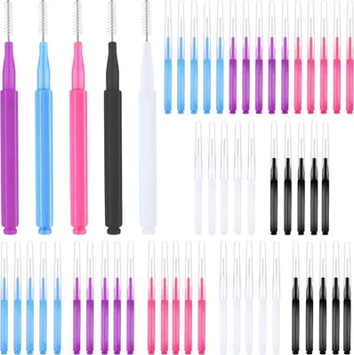 Produktbild von 8 Stück Nadelflasche Plastik Nadelflaschen-Applikator 30ml /50ml Nadelspitzen-Kleberflasche mit 36 Mündernadelspitzen und 8 Kappen für DIY Quilling Craft Malerei Kunstwerk Hobbys