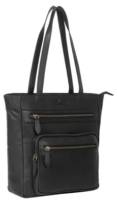 Produktbild von Benthill Schultertasche Damen Echt Leder | Shopper aus echtem Rindsleder | Vintage Handtasche mit vielen Fächern | Damen-Leder-Tasche | Beutel