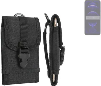 Produktbild von K-S-Trade Holster Handy Hülle kompatibel mit Hotwav Note 13 Pro Holster Handytasche Gürtel Tasche Schutz Hülle Robust Outdoor schwarz