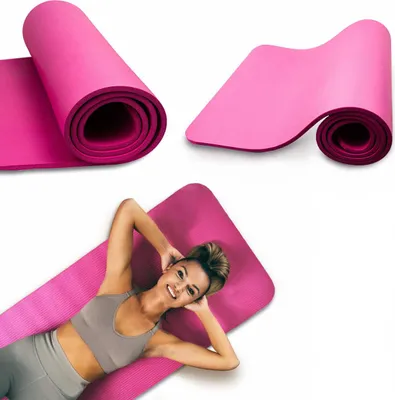 Zdjęcie produktu dla Mata Do Ćwiczeń Joga Fitness - Star Gruba Różowa Gimnastyczna 183X61X1,0