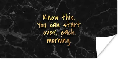 Produktbild von MuchoWow® Poster Zitate - Motivation - Gold - Marmor 40x20 cm - Poster für die Wand - Poster Schlafzimmer