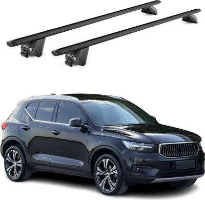 Produktbild von Dachträger Grundtäger für Volvo XC40 2018-2025 100kg Aluminium Schwarz 2 tlg ABE