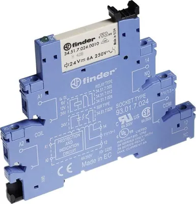 Produktbild von Finder Koppelrelais 38.61.0.024.0060 1W 6A 24VAC/DC