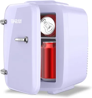 Immagine prodotto di Mini frigorifero - Piccolo refrigeratore - Per raffreddare bevande - Funzione di raffreddamento e riscaldamento - 4 litri - Viola