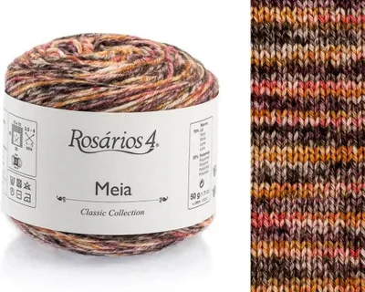 Produktbild von Rosarios 4 Meia Print 113 – Socken- und Strickgarn mit Print