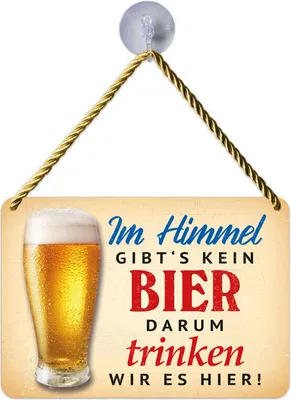 Produktbild von Kulthänger Blechschild, Im Himmel gibt`s kein Bier, KH 203