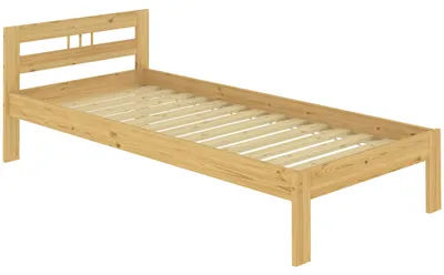 Produktbild von Kinderbett Futonbett Kiefer 90x190 Einzelbett Zubehör wählbar Massivholz V-60.64-09-190 Rollrost inkl.