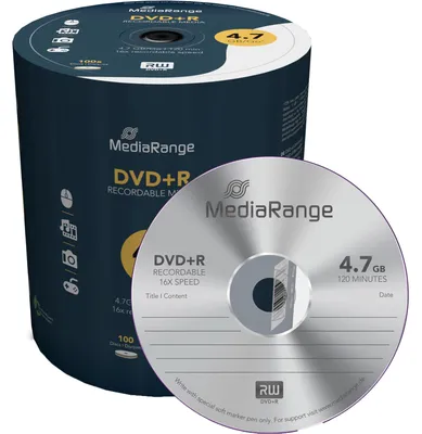 Image de MediaRange MR443 DVD vierge 4,7 GB DVD+R 100 pièces(s)