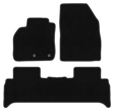 Obrázek produktu pro Velurové autokoberce pro: Renault Grand Scenic III 2009-2016 (minivan) – sada 4 ks, černé, na míru – Wielganizator BASIC