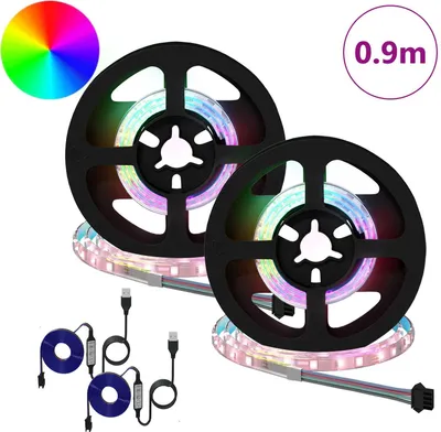 Produktbild von vidaXL LED-Streifen 2 stk. Schwarz und Transparent