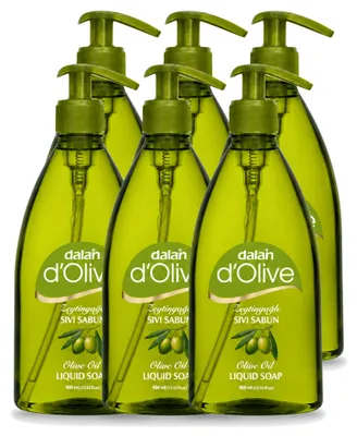 Imagen del producto de 6 unidades de jabón líquido Dalan d'Olive, enriquecido con aceite de oliva, para el cuidado de la piel, 400 ml. Paquete económico