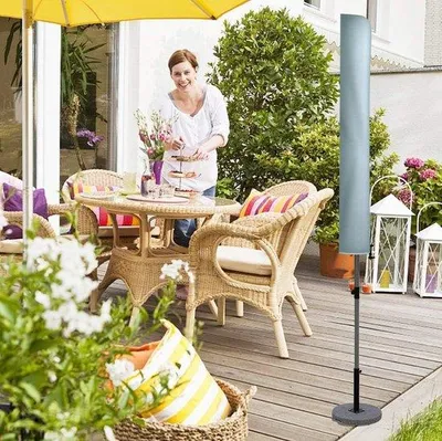 Zdjęcie produktu dla Wodoodporny pokrowiec na parasol z tkaniny Oxford 420D, średnica 300 cm, na taras