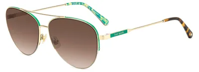 Zdjęcie produktu dla KATE SPADE JANECE/G/S PEF GOLD GREEN 58/14/140 - Damskie okulary przeciwsłoneczne