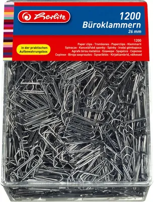 Produktbild von Büroklammern 26mm verzinkt VE=31x1200 Stück