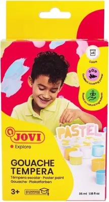 Obrázek produktu pro JOVI Pastel temperové barvy 6 x 35 ml + štětec