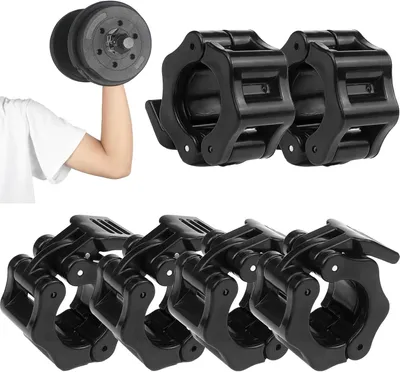 Produktbild von Hantelstange Rierousy 6 Stück Hantelverschlüsse 30 mm, Hantelstangenverschluss, Hantel-Schnellverschluss-Langhantelklemme, Langhantelverschluss für si