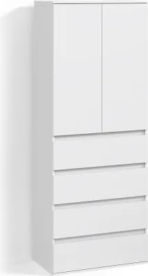 Produktbild von Kleiderschrank Livinity Garda Weiß mit 4 Schubladen, Model 58736
