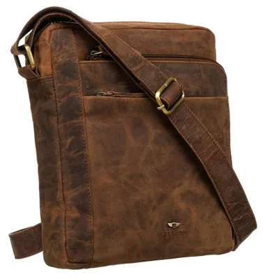 Obrázek produktu pro Peterson pánská kožená crossbody taška hnědá 28,5x24 cm