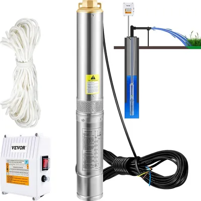 Produktbild von Tiefbrunnenpumpe – Tauchpumpe – Rohrpumpe – 1100 Watt Leistung – Förderhöhe 57 Meter
