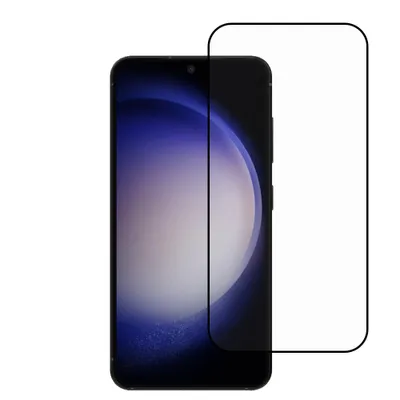 Immagine prodotto di Pellicola protettiva adatta per Samsung Galaxy S23 Plus - Copertura completa in vetro temperato con bordo arrotondato - Vetro temperato con angoli arrotondati