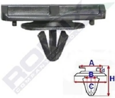Produktbild von ROMIX Clip C60384 für DODGE RAM 1500 Pick-up (D1 DC DH DM DR) 9mm 22mm