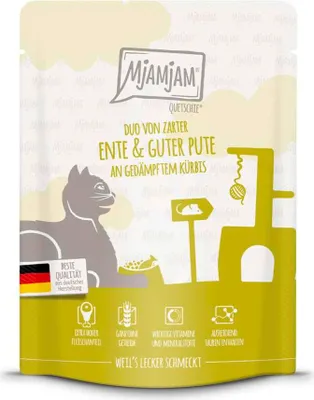 Produktbild von MjAMjAM Cat - Leckere Mahlzeiten Pouchbeutel 6x300g | Ente & Pute