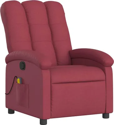 Produktbild von vidaXL Massage-Relaxsessel, weinroter Stoff