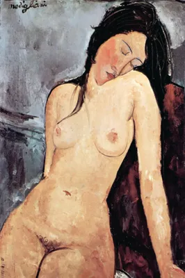 Obrázek produktu pro Amedeo Modigliani art print obrázek - Sedící akt, 1916 (180 x 120 cm)
