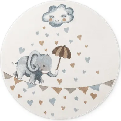 Obrázek produktu pro 160x160 (průměr) kruh Dětský kusový koberec Villeroy & Boch Boho Kids 106303 Cream Multicolor kruh