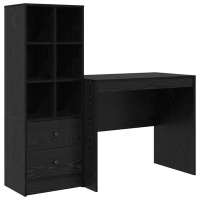 Imagen del producto de Escritorio con cajón con estante 2 pcs Roble