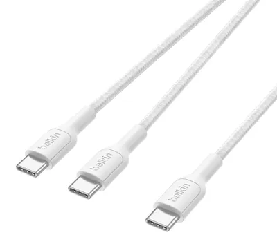 Obrázek produktu pro Belkin CAC004hq1.5MWH, 1,5 m, USB C, 2 x USB C, USB 2.0, 0,48 Gbit/s, Bílá
