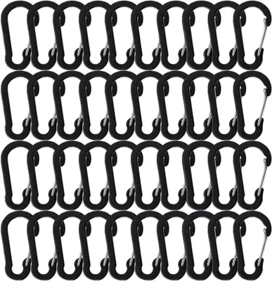 Imagen del producto de Mosquetones de aluminio, 30 unidades, de colores variados, para camping y senderismo