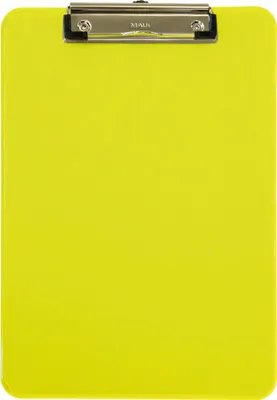 Produktbild von MAUL Klemmbrett MAULneon A4 Hochformat PS-Kunststoff transparent gelb